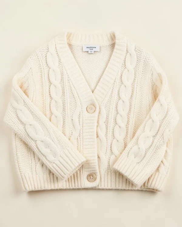 Cream Cable Knit Cardigan